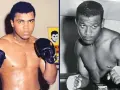 Muhammad Ali i Sugar Ray Robinson, dwaj legendarni bokserzy, którzy na zawsze zapisali się w historii jako najlepsi bokserzy w historii.