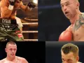 Czterech wojowników: Cygan, Kostecki, Wawrzyk i inni, symbolizujący najlepszych polskich kickbokserów w historii.