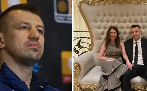 Tomasz Adamek i żona na tronie. Bokser, którego majątek budowany był latami, w eleganckim wydaniu.