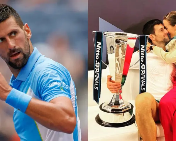 Novak Djoković z pucharem ATP Finals i żoną. Mimo sukcesów, jego życie naznaczyła rodzinna tragedia.