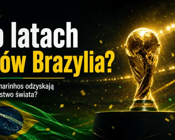 Złoty Puchar Świata i flaga Brazylii. Czy Canarinhos, z ich 5 zwycięstwami, znów zdobędą mistrzostwo świata?